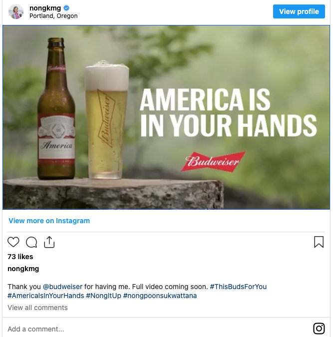 When You’re Drinking Budweiser, America is in Your Hands